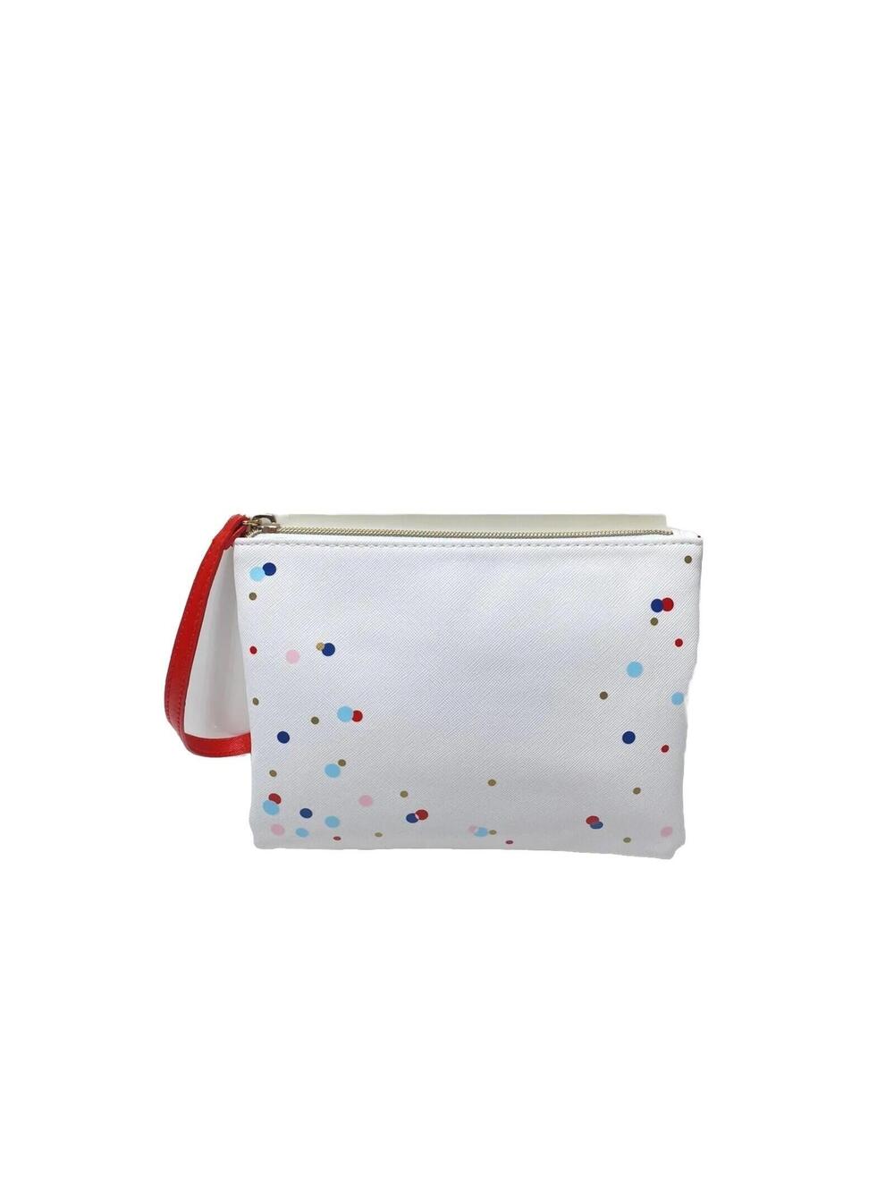 Shiseido White Cosmetic Makeup Bag Portable Travel Makeup Pouch with Zipper